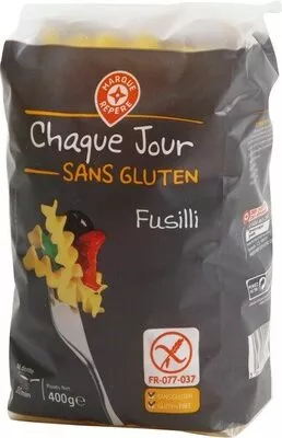 Fusilli sans gluten Chaque Jour Sans Gluten, Marque Repère 400 g, code 3564706514218