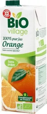 Pur jus d'orange Bio Village, Marque Repère 1 l, code 3564707079884