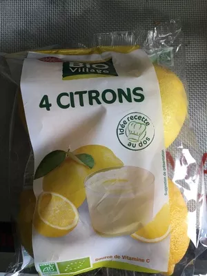 4 Citrons Bio Village, Marque Repère 4 citrons, code 3564707083621