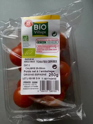 Tomates Cerises Bio Village, Marque Repère 250 g, code 3564707083720