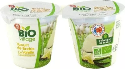 Yaourt au lait de brebis vanille Bio Village, Marque Repère 2 x 125 g, code 3564707087643