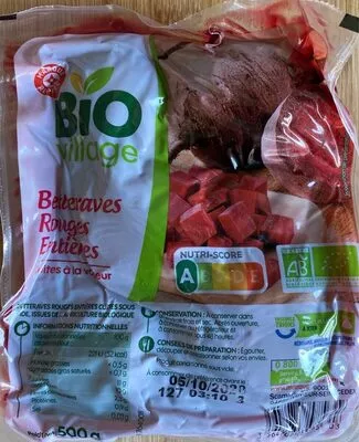 Betteraves entières Bio Village, Marque Repère 500 g, code 3564707088985