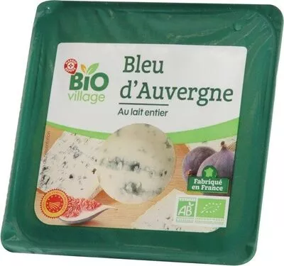 Bleu d'Auvergne bio 29% Mat. Gr. A.O.P. Bio Village, Marque Repère 125 g, code 3564707120135