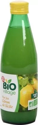 Pur jus citron de Sicile bio Bio Village, Marque Repère 25 cl, code 3564707129985