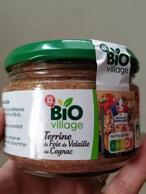 Terrine foie volaille Cognac bio Bio Village,  Marque Repère 180 g, code 3564707141826