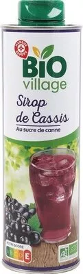 Sirop cassis bio bidon Bio Village,  Marque Repère 60 cl, code 3564707147224