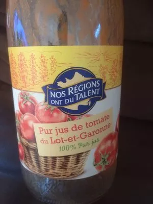 Pur jus tomate du lot et garonne Nos Regions Ont Du Talent, Leclerc , code 3564709174631