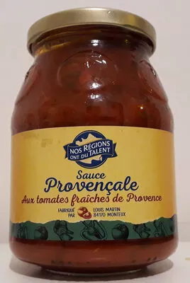 Sauce Provençale aux tomates fraîches de Provence Nos Régions ont du Talent, Leclerc 400 g, code 3564709179117