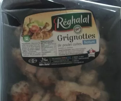 Grignottes de Poulet Cuit Nature Réghalal 800 g, code 3571320353420