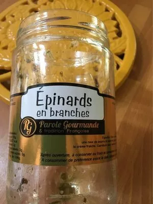 Epinards en branches Parole Gourmande , code 3574314020193