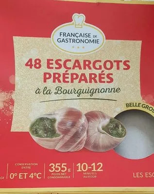 Escargots préparés à la bourguignonne française de gastronomie 48 escargots préparés, code 3576280313613