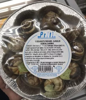 12 escargots préparés surgelés Priti 89 g, code 3576280424043