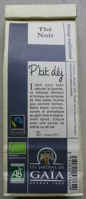 Thé Noir P'tit déj Les Jardins de Gaïa 100 g, code 3582810578629