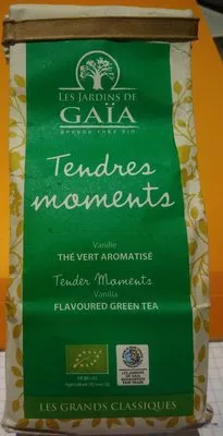 Thé Vert Aromatisé Vanille Bio (Tendres moments) Les Jardins de Gaïa 100 g, code 3582810868324