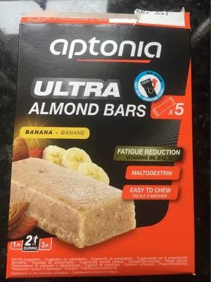 Ultra Almond Barre Banane, pâte d'amandes Aptonia 5 x 25 g, code 3583788390817