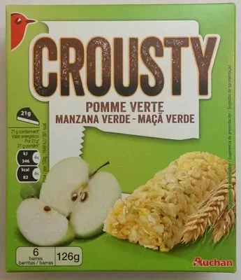 Crousty pomme verte Auchan 126 g, code 3596710002467