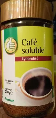 Café soluble lyophilisé Pouce,  Auchan 200 g, code 3596710175819