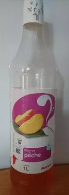 Sirop de pêche Auchan , code 3596710191949