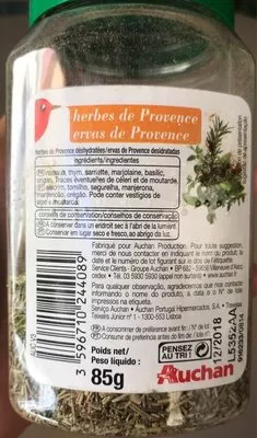 Herbes de Provence Auchan 85 g, code 3596710244089