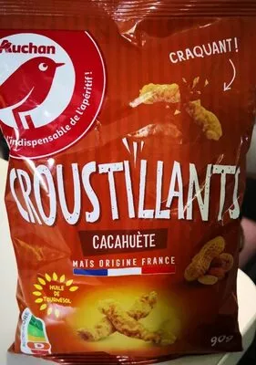 Croustillants cacahuète Auchan 90 g, code 3596710307487