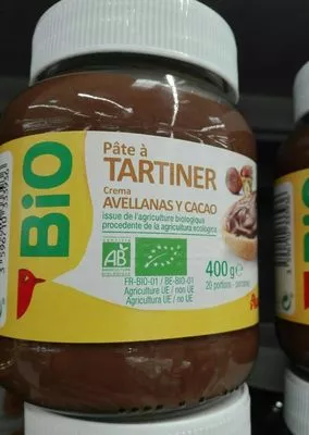 Pâte à tartiner bio Auchan 400 g e, code 3596710333936