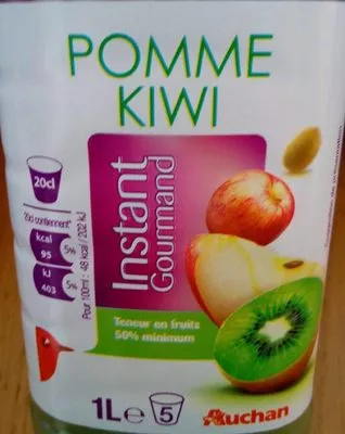 Jus pomme kiwi Auchan 1 L e, code 3596710335848