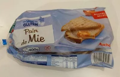 Pain de mie sans gluten Mieux vivre sans Gluten, Auchan 400 g, code 3596710348084