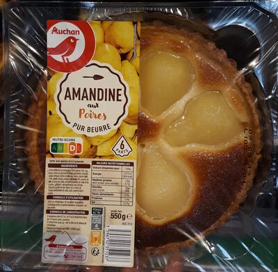 Amandine aux poires Auchan 550 g, code 3596710351237