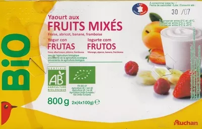 Yaourt aux Fruits mixés Auchan 800 g (8 * 100 g), code 3596710354993