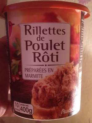 Rillettes de poulet rôti auchan 400 g, code 3596710365340