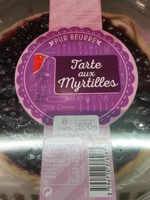 Tarte aux myrtilles Auchan 500 g, code 3596710376087