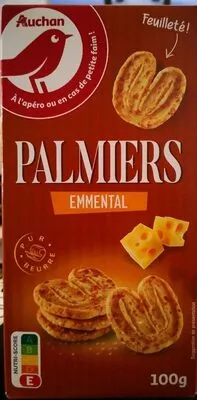 Palmiers emmental auchan 100 g, code 3596710379514