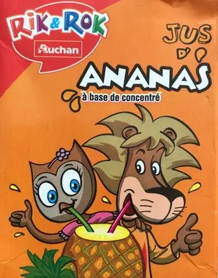 Jus d'ananas Rik & Rok, Auchan 20cl, code 3596710385829