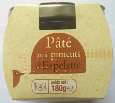 Pâté aux piments d'Espelette Auchan 180 g e, code 3596710398799