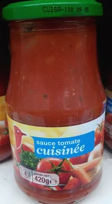 Sauce tomate cuisinée Auchan 420 g, code 3596710400003