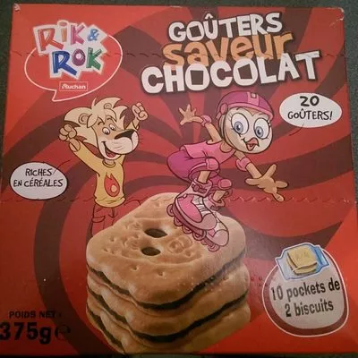 Goûters Saveur Chocolat Rik & Rok, Auchan 375 g e, code 3596710405701