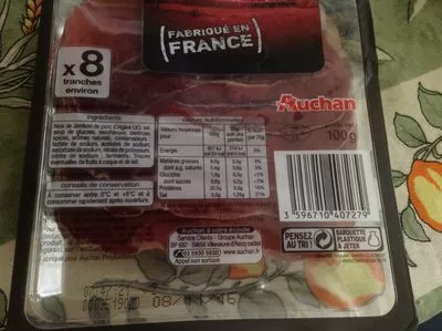 Noix de jambon Auchan 100 g, code 3596710407279