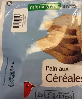 Pain aux Céréales sans Gluten Auchan 400 g, code 3596710408245