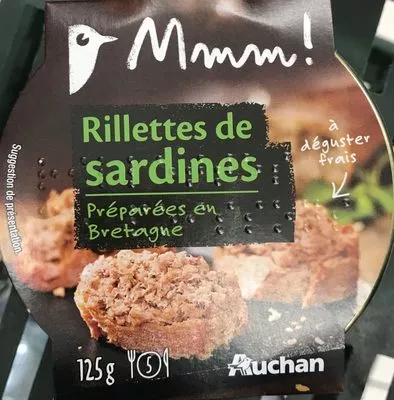 Rillettes de Sardines Auchan 125g, code 3596710408597