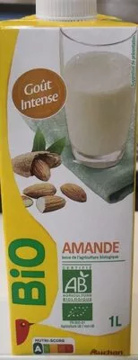 Lait d'amande Auchan 1 L, code 3596710411177