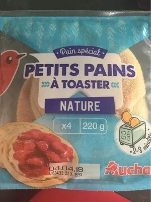 Petits Pains à Toster Auchan 4, code 3596710427383