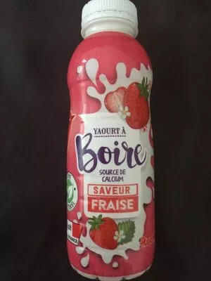 Yaourt a boire fraise rik&rok Auchan , code 3596710434589