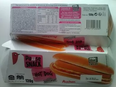 Hot dog Auchan 120 g, code 3596710436989