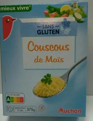 Couscous de maïs Mieux vivre sans Gluten, Auchan 375 g, code 3596710439232