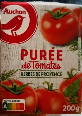 Purée de tomate herbes de provence Auchan 200g, code 3596710443499