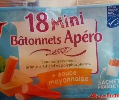 18 bâtonnets apéro Auchan , code 3596710444472