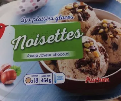 Glace noisette Auchan 464 g, code 3596710450244