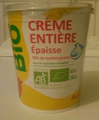 Crème entière épaisse Auchan , code 3596710455232