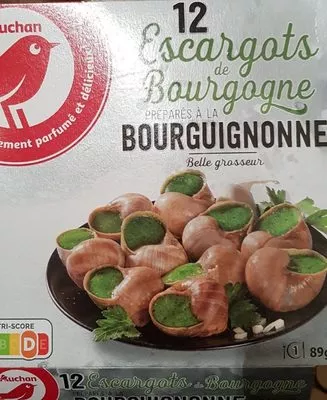 12 escargots préparés à la bourguignonne Auchan 89 g, code 3596710456130