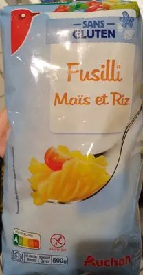 Fusilli Maïs et Riz Mieux Vivre sans Gluten, Auchan 500 g, code 3596710458226